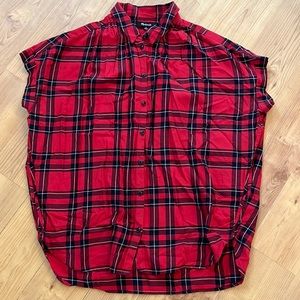 Madewell Plaid Oversized Collared Shirt | Size M